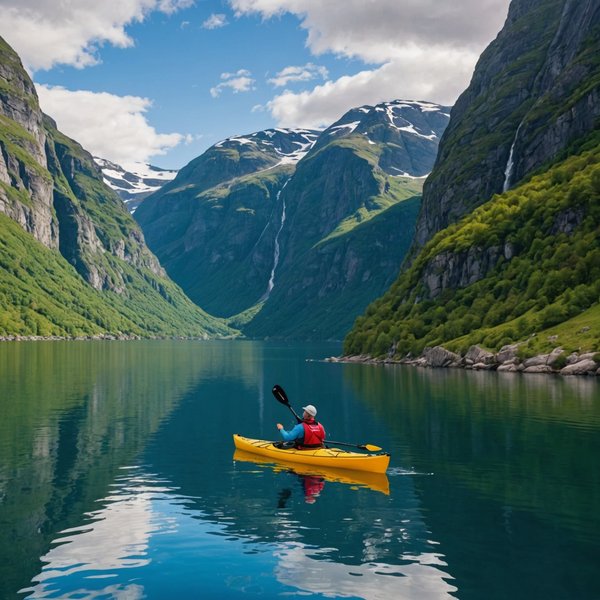 Quelle croisière propose des excursions pour découvrir les fjords de Norvège en kayak?